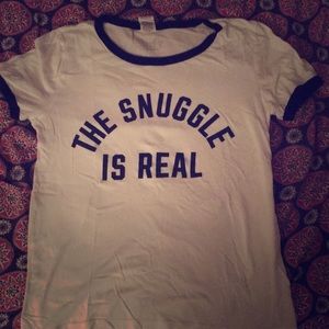 VS Pink the snuggle is real tshirt
